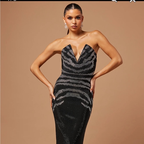 Fashion Nova Embellished Gown - Picture 4 of 8